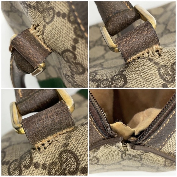 Auth Gucci GG Supreme Sherry Line
PVC Brown Mini Boston Bag - Picture 16 of 16